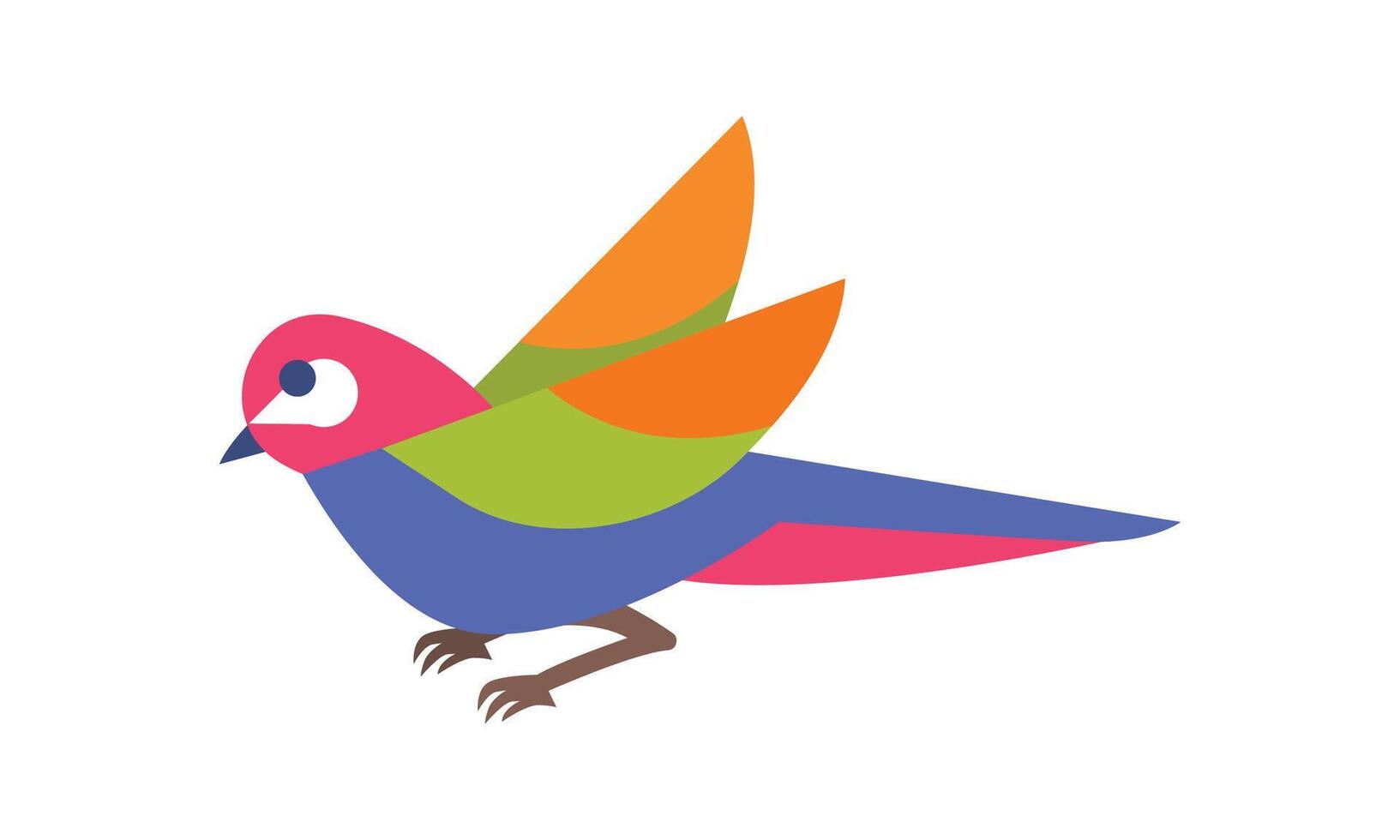 bird illustration on white background vector