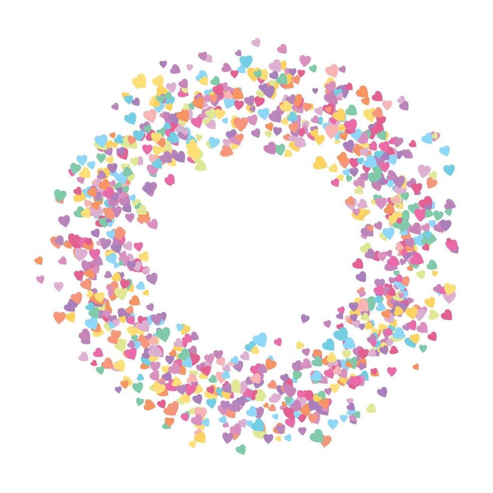 Heart round frame with space for text hearts border and frame vector