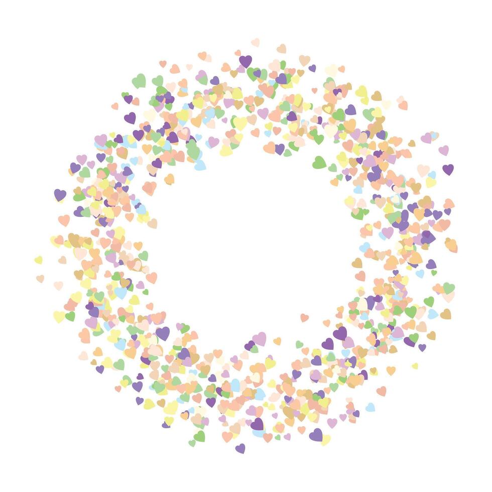 Heart round frame with space for text hearts border and frame vector