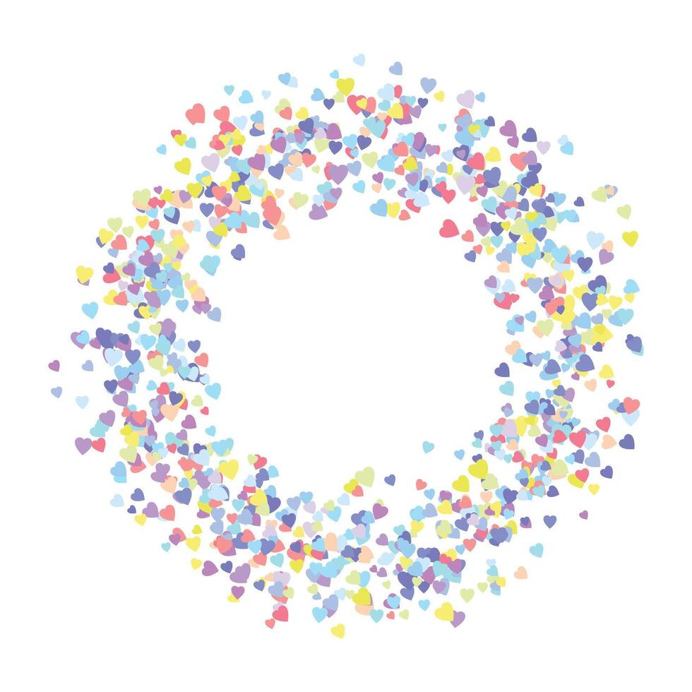 Heart round frame with space for text hearts border and frame vector