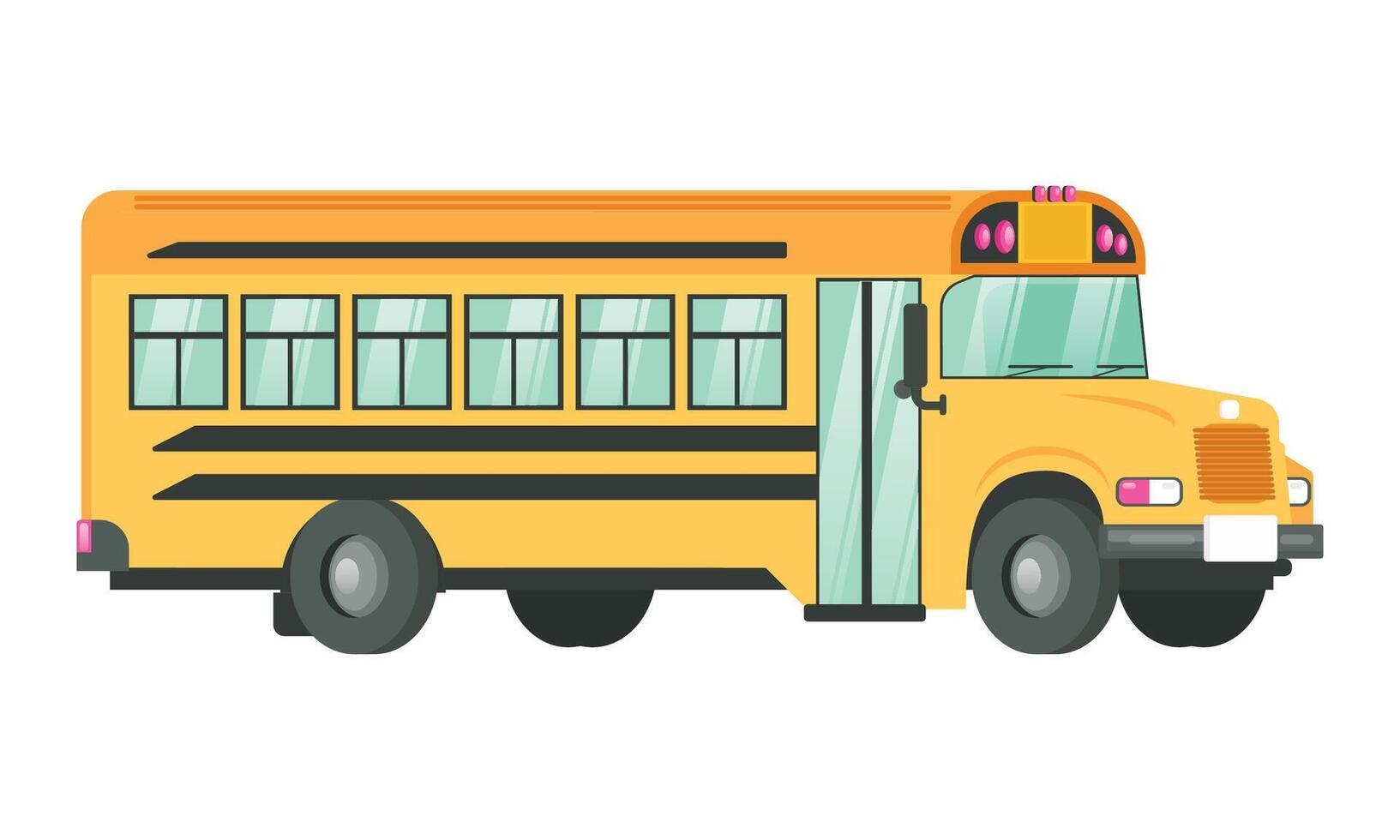 Students bus transportation illustration on white background vector