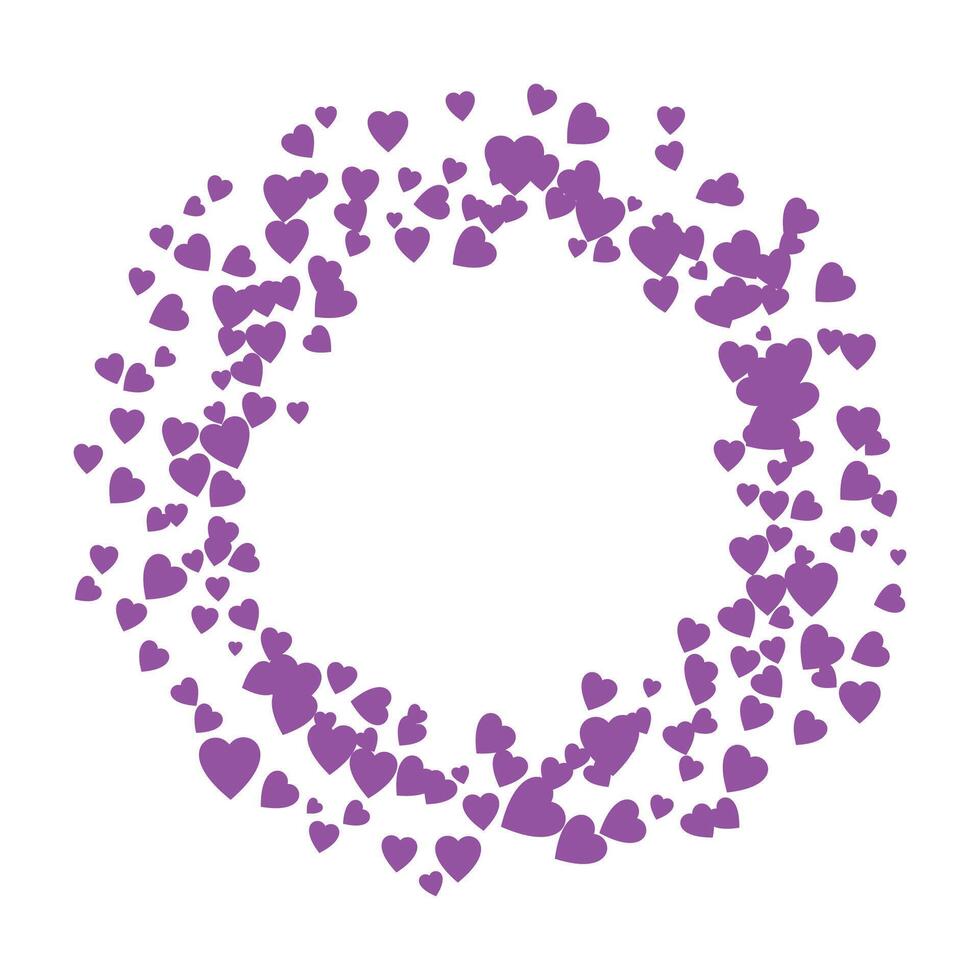 Heart round frame with space for text hearts border and frame vector