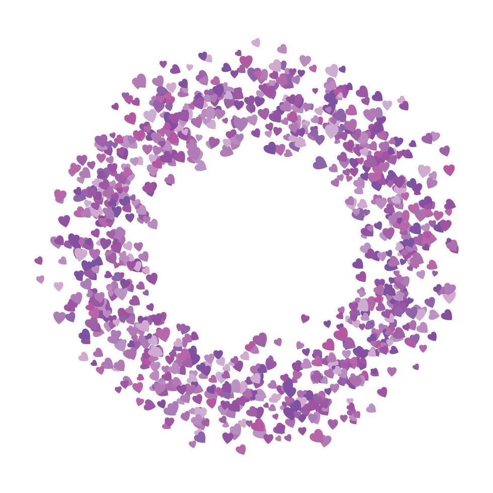 Heart round frame with space for text hearts border and frame vector