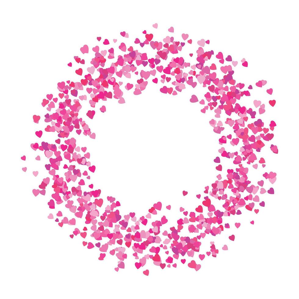 Heart round frame with space for text hearts border and frame vector
