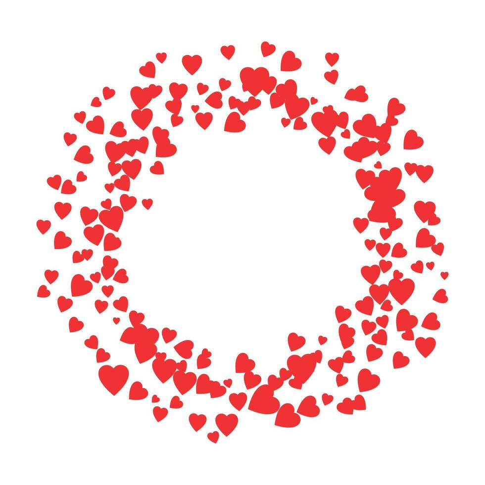 Heart round frame with space for text hearts border and frame vector
