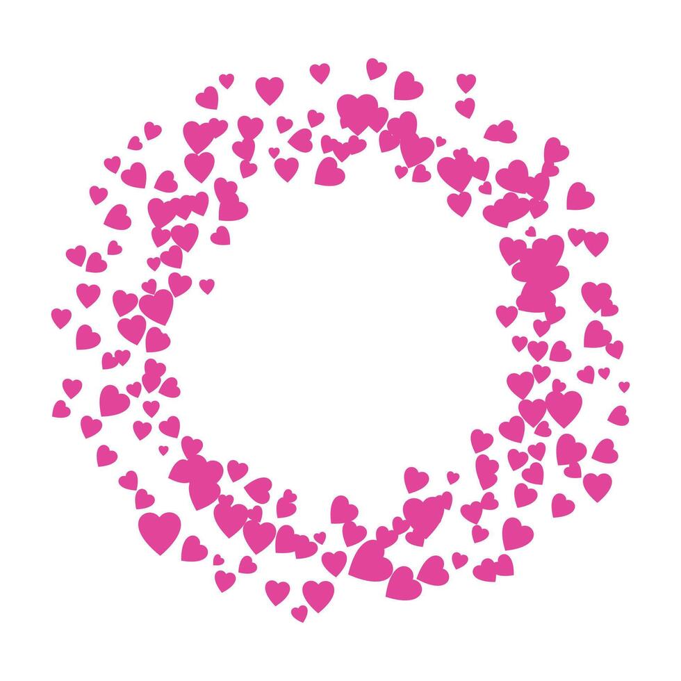 Heart round frame with space for text hearts border and frame vector