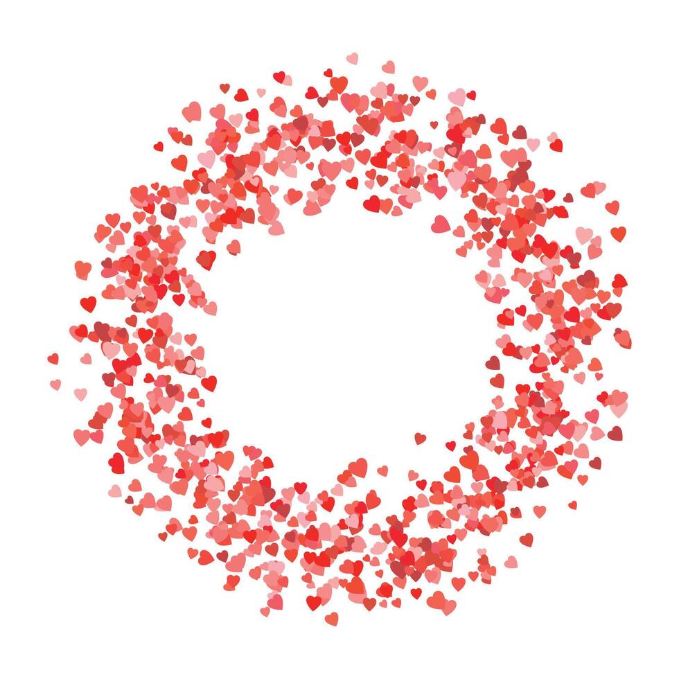 Heart round frame with space for text hearts border and frame vector