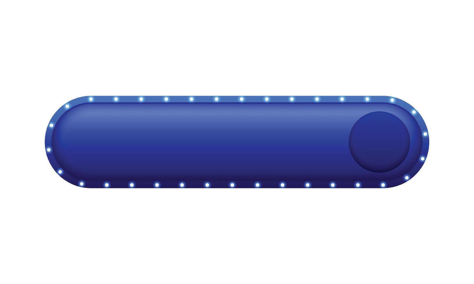3d button empty button 3d illustration on white background vector