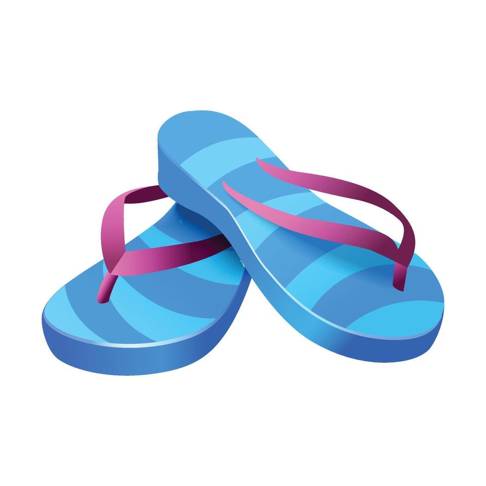 Comfortable sandals for summer walks vector