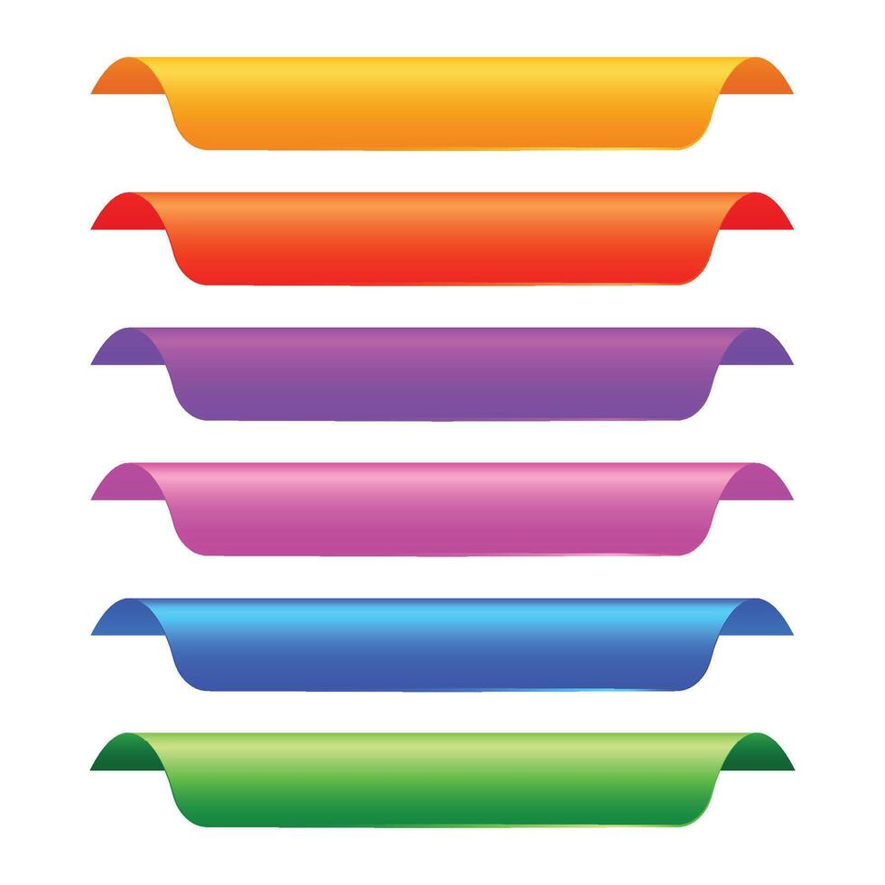 Infographic vivid ribbons Banners templates for numbers tabs labels options elements vector
