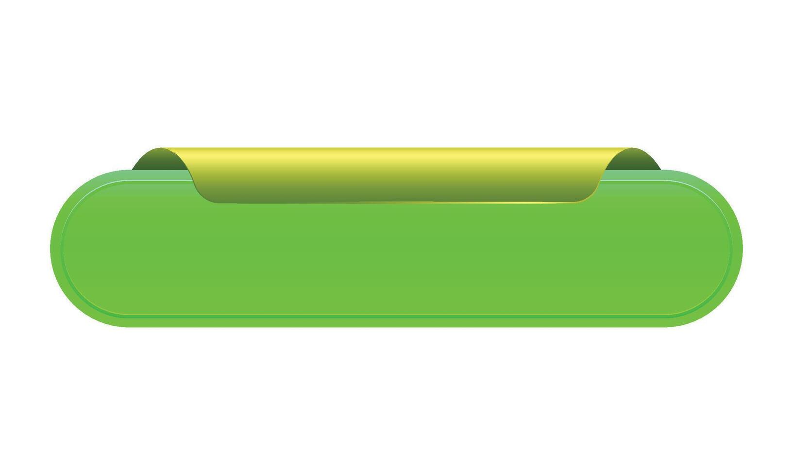 ribbon banner 3d render illustration of glossy rolled text box for title sign or advertising message on a white background vector