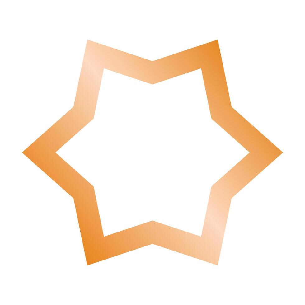 Eight pointed star icon geometric design element shape isolated vector