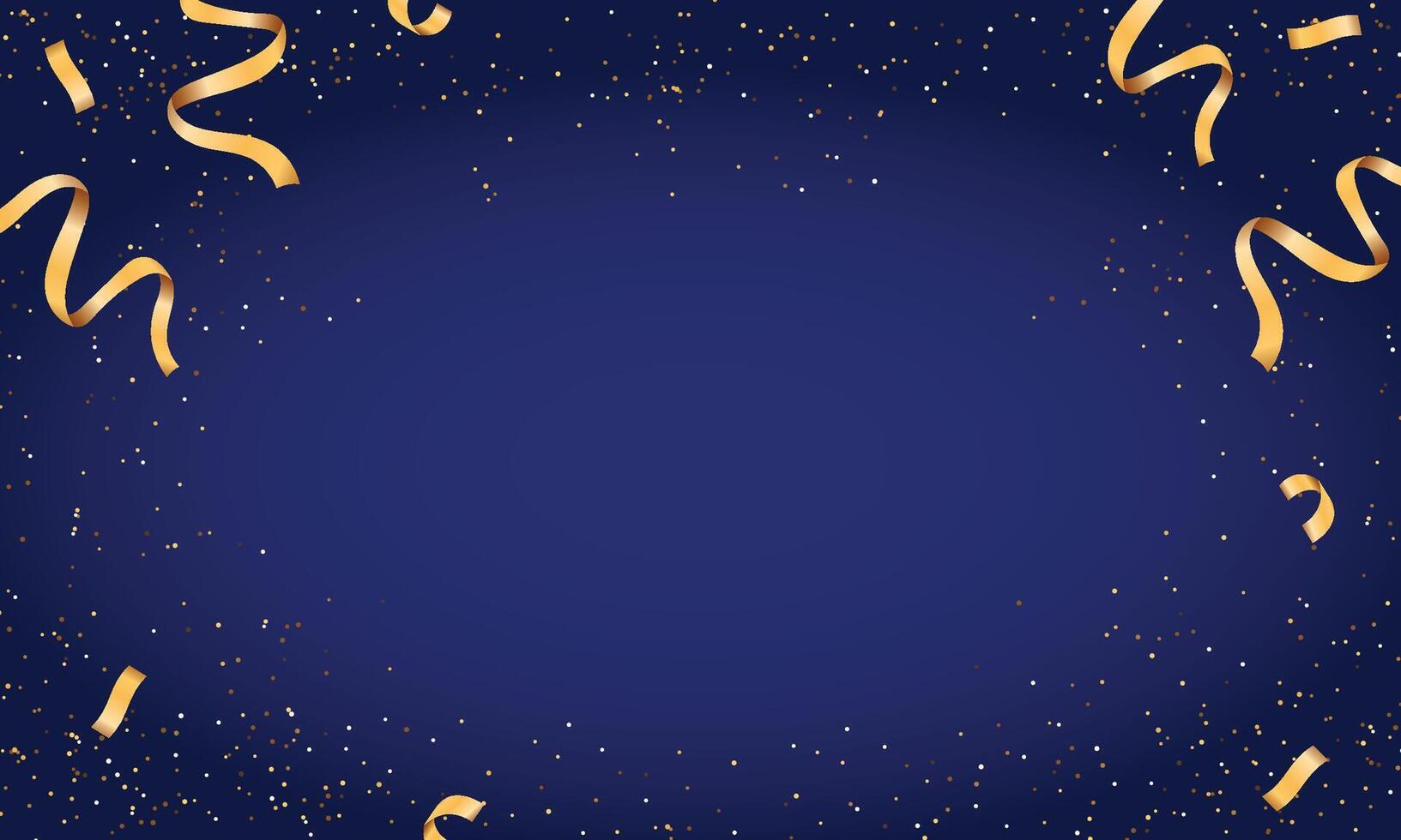Realistic golden confetti background design vector
