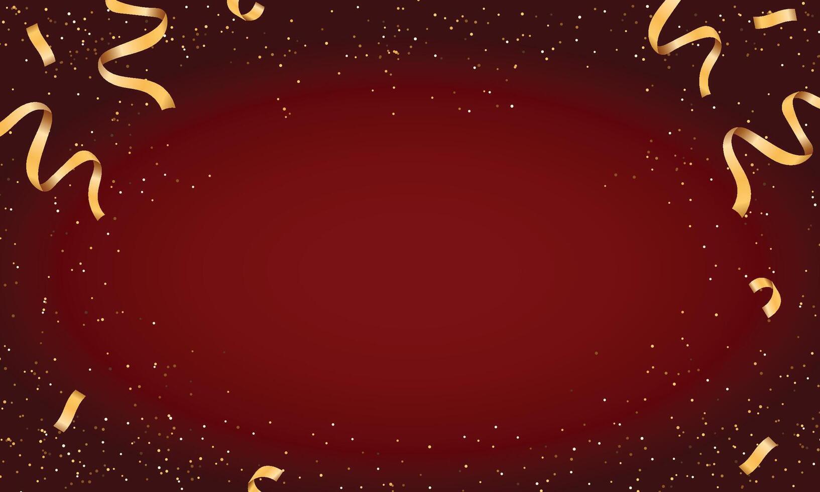 Realistic golden confetti background design vector