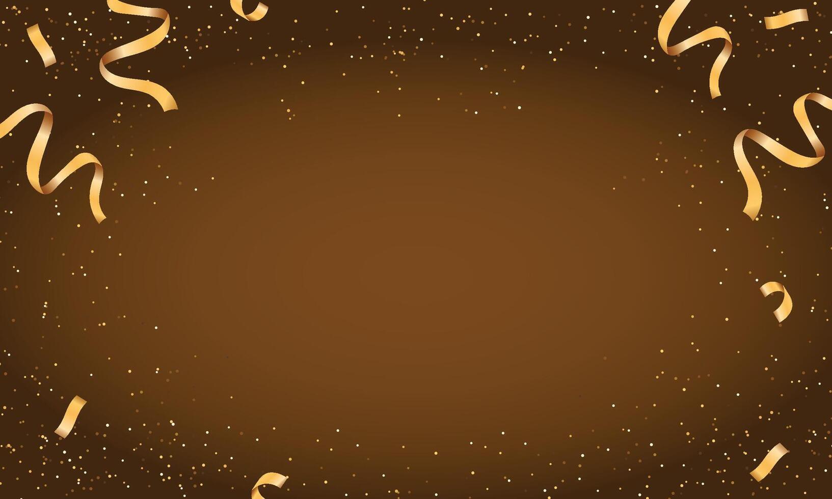 Realistic golden confetti background design vector