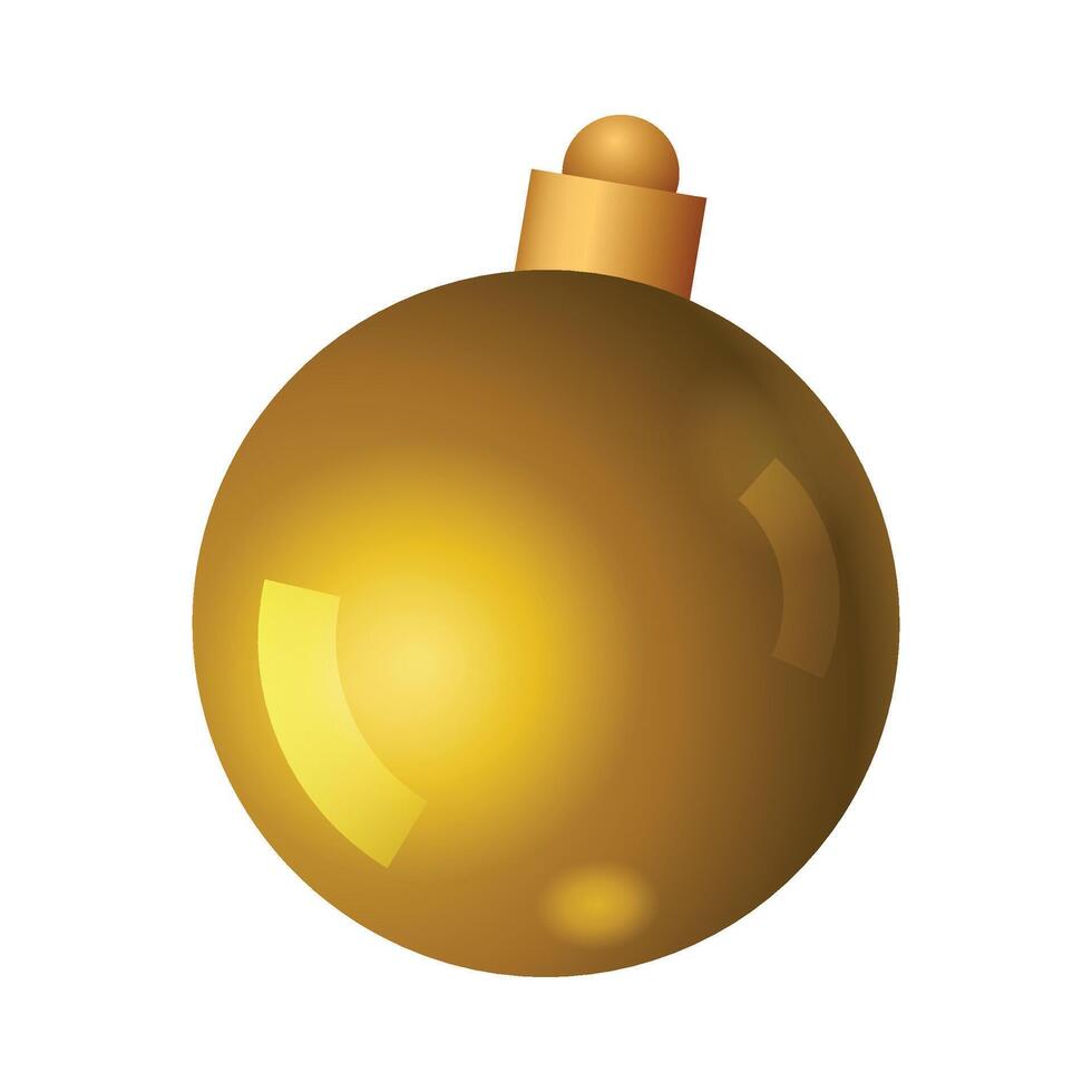 christmas ball ornament with realistic design on a white vector
