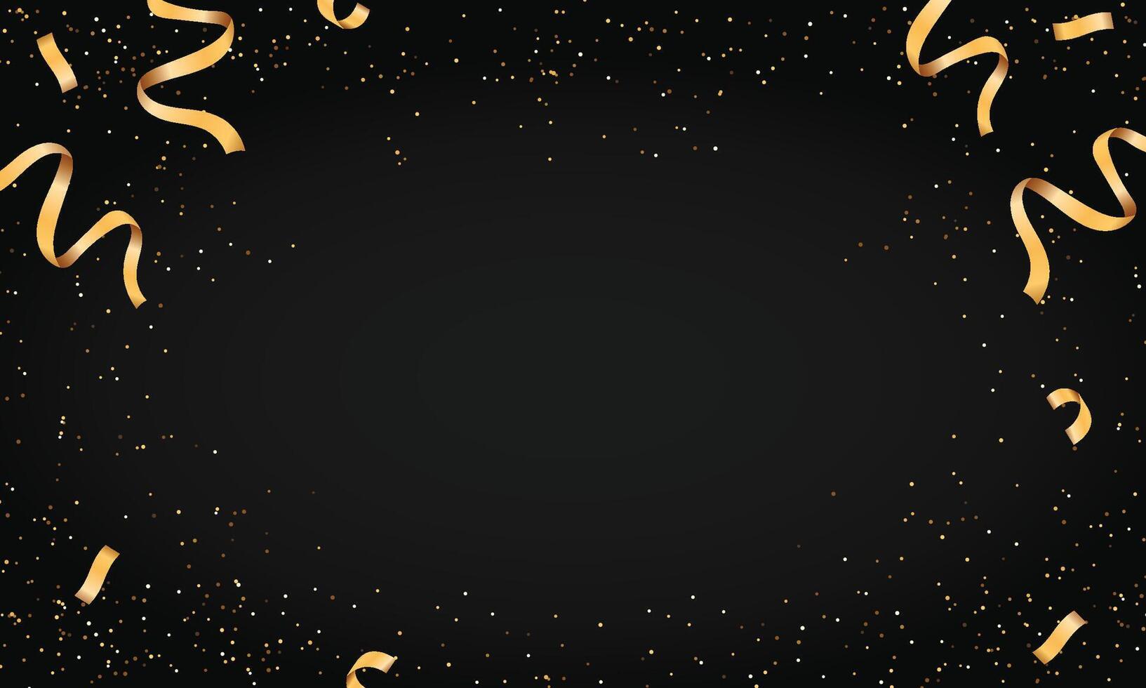 Realistic golden confetti background design vector