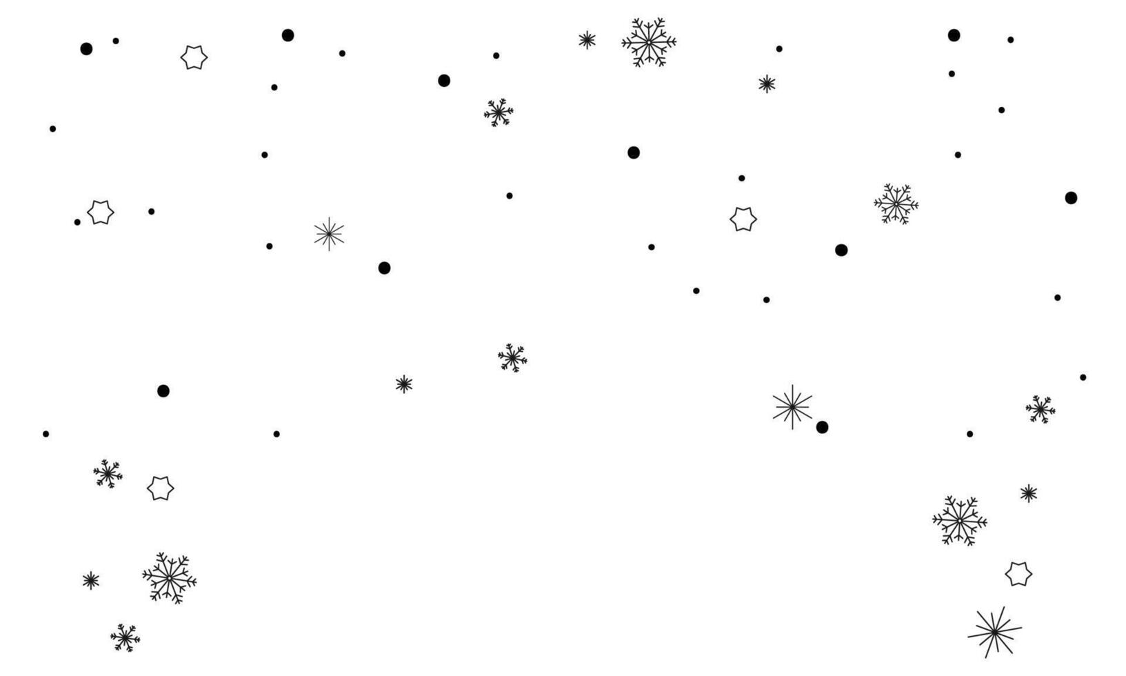Falling snowflakes drawn on a white isolated background vector