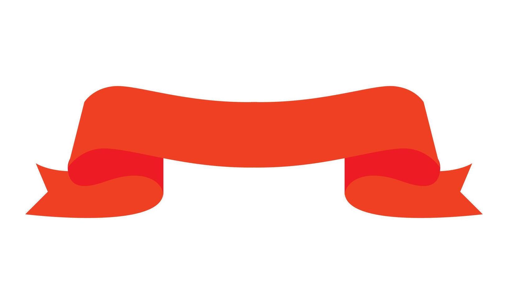 Hand drawn ribbon banner icon Web design element on white vector