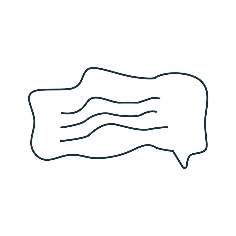 Hand drawn speech bubble doodle drawing illustration vector