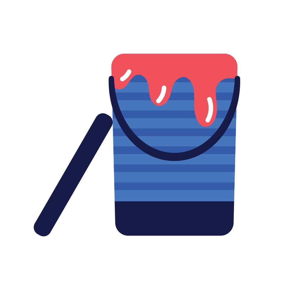 Paint bucket icon on white background vector
