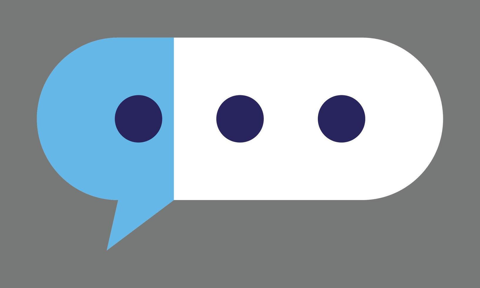 Ui ux element chat on gray background vector