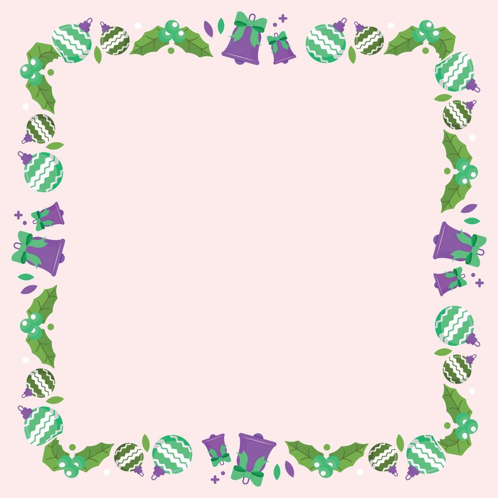 Frame template for christmas season celebration christmas wreath concept vector
