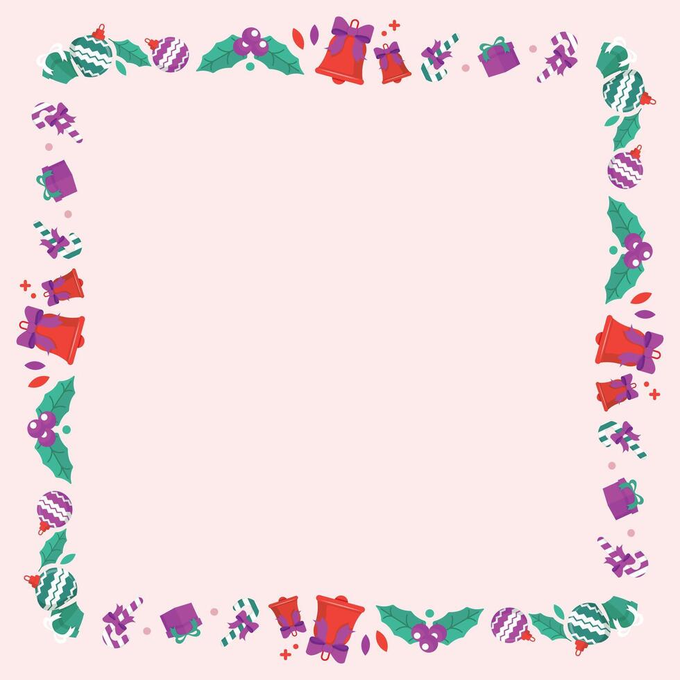Frame template for christmas season celebration christmas wreath concept vector