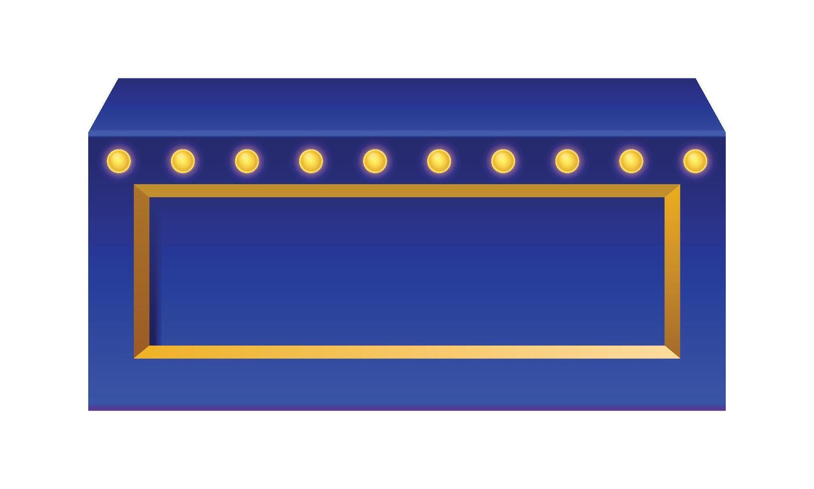retro frame with glowing lamps template on a white background vector