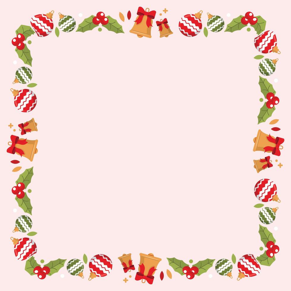 Frame template for christmas season celebration christmas wreath concept vector