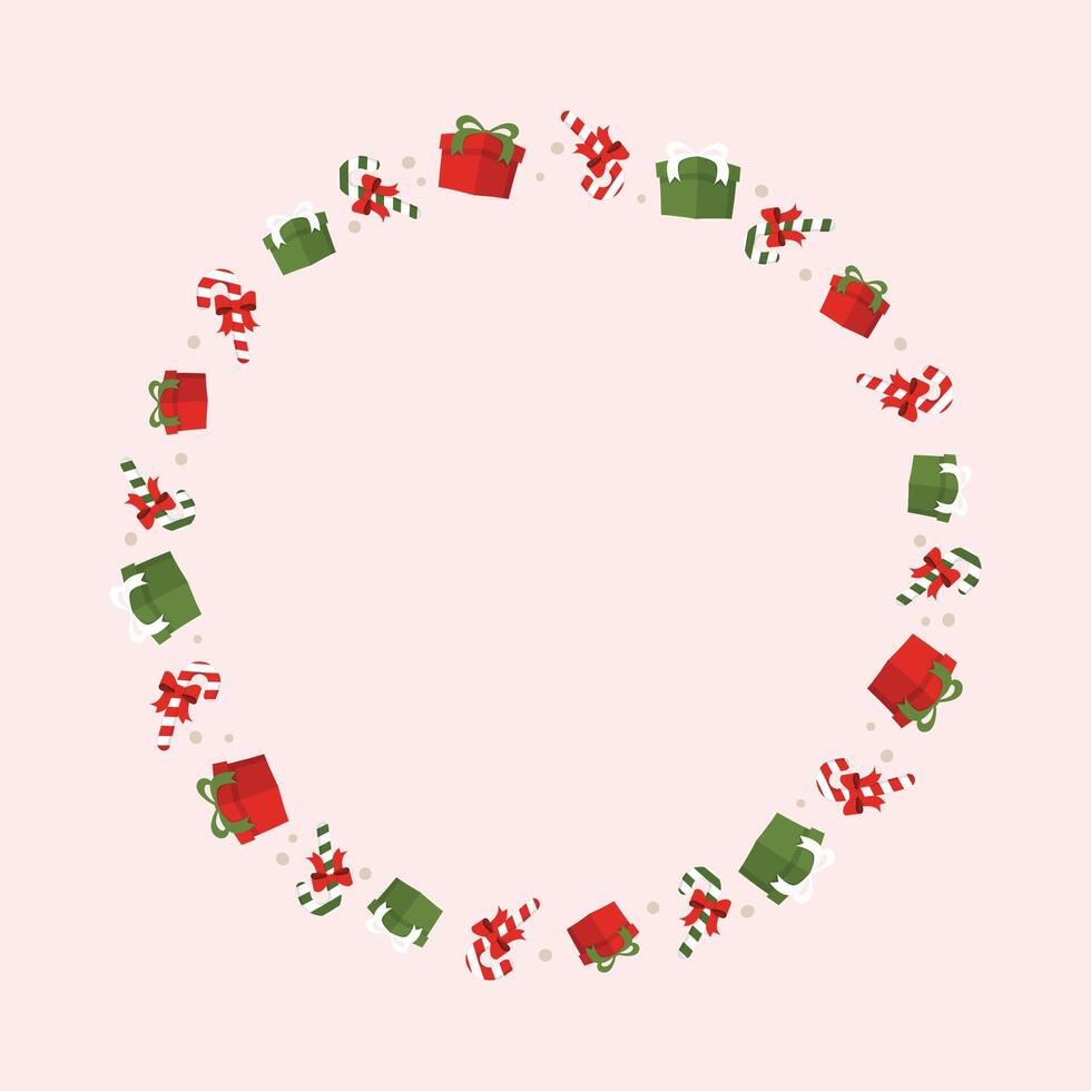 Frame template for christmas season celebration christmas wreath concept vector
