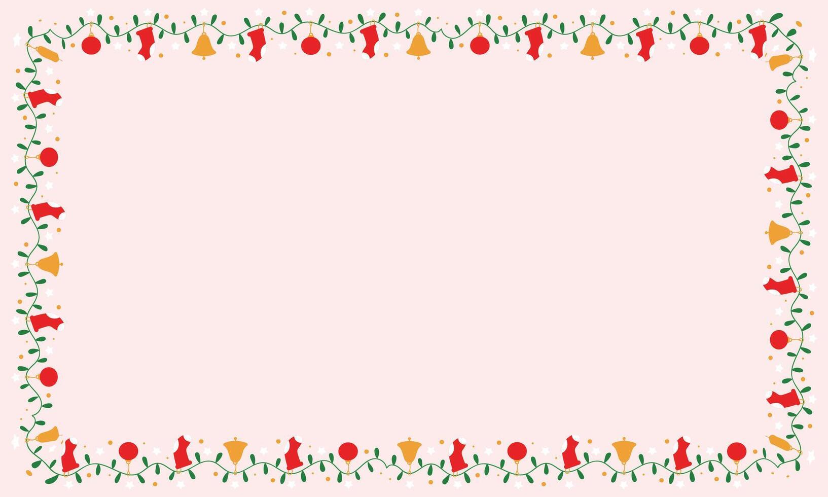 Frame template for christmas season celebration christmas wreath concept vector