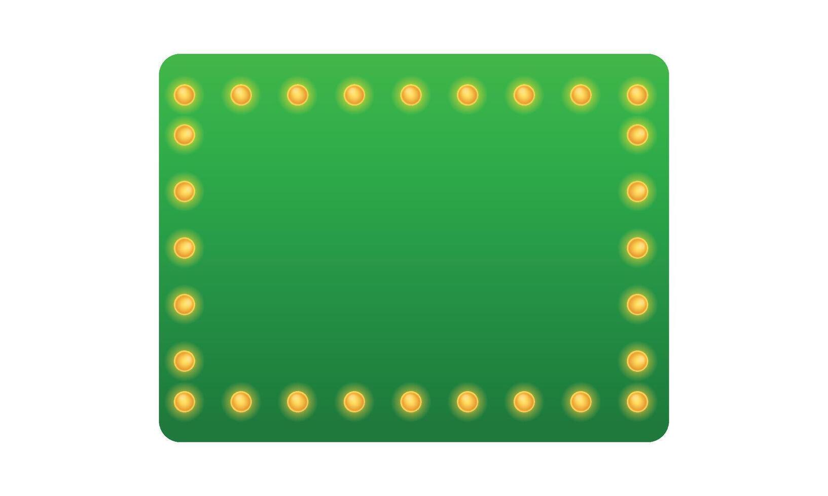retro frame with glowing lamps template on the white background vector