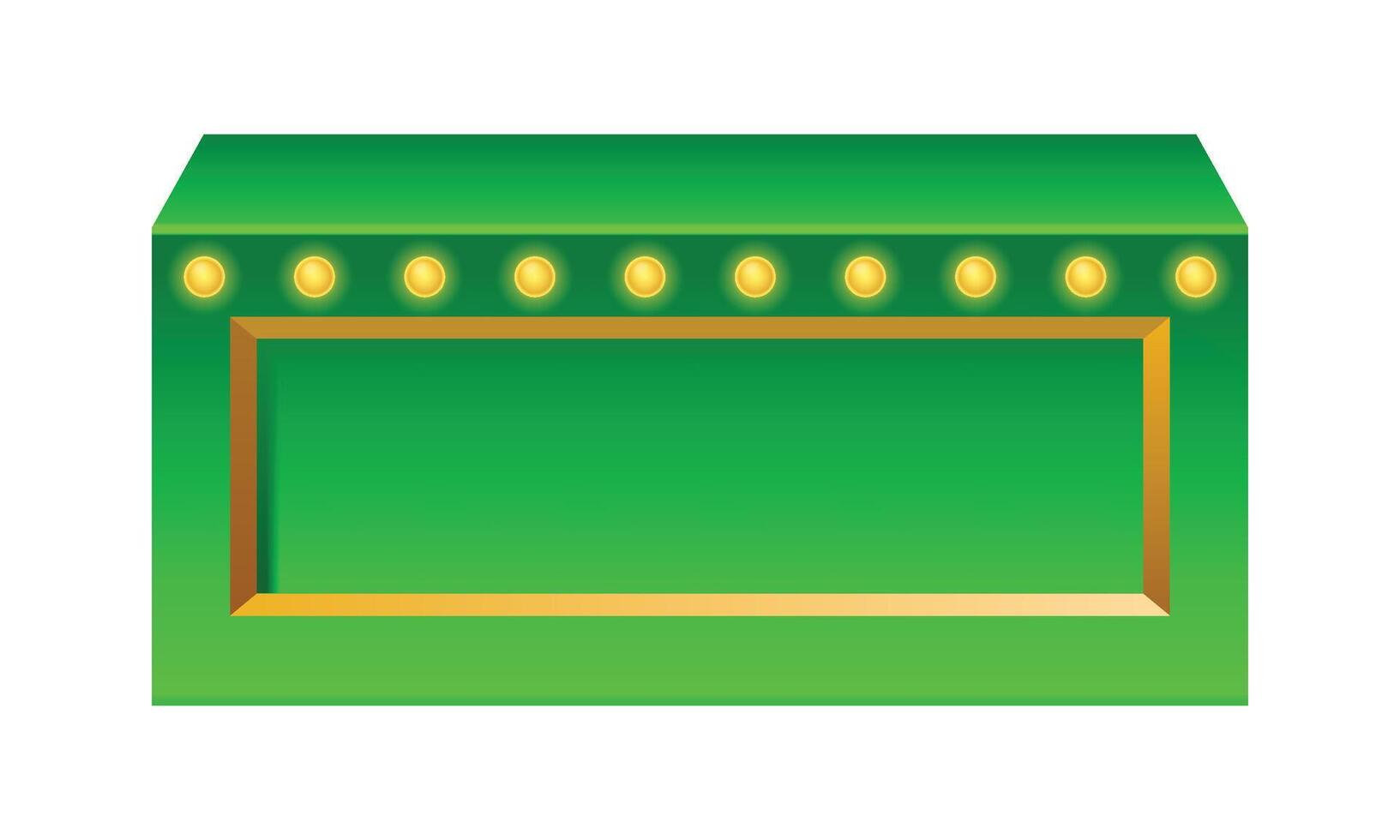 retro frame with glowing lamps template on a white vector