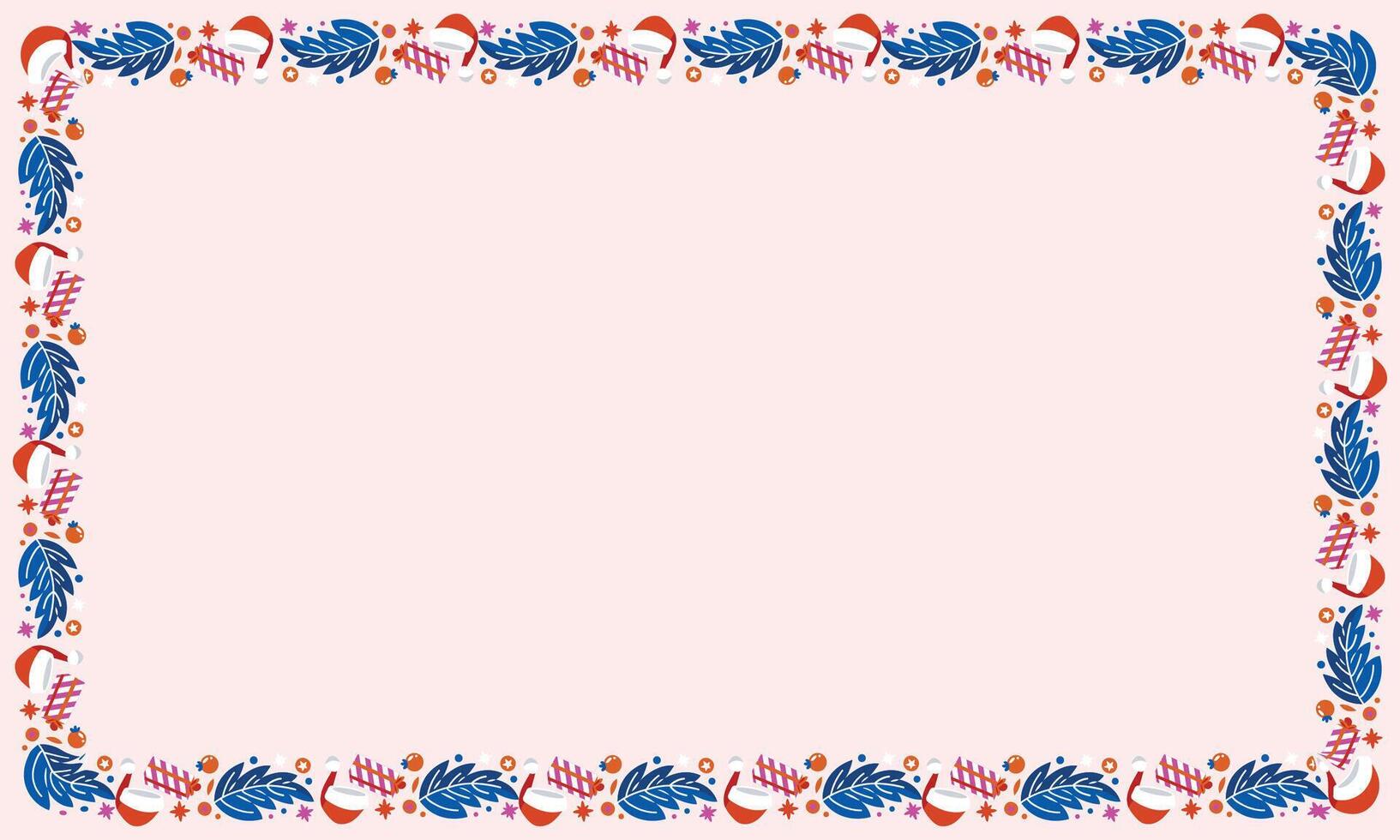 Frame template for christmas season celebration, christmas wreath concept vector