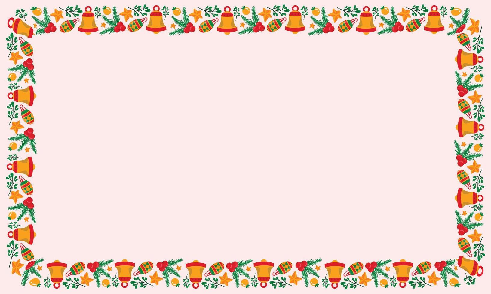 Frame template for christmas season celebration, christmas wreath concept vector