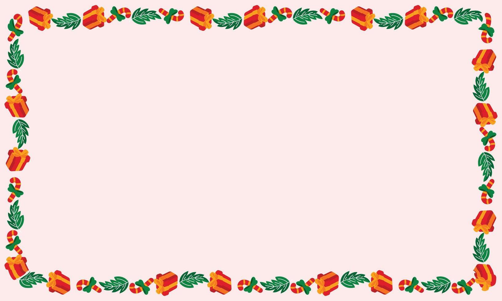 Frame template for christmas season celebration, christmas wreath concept vector