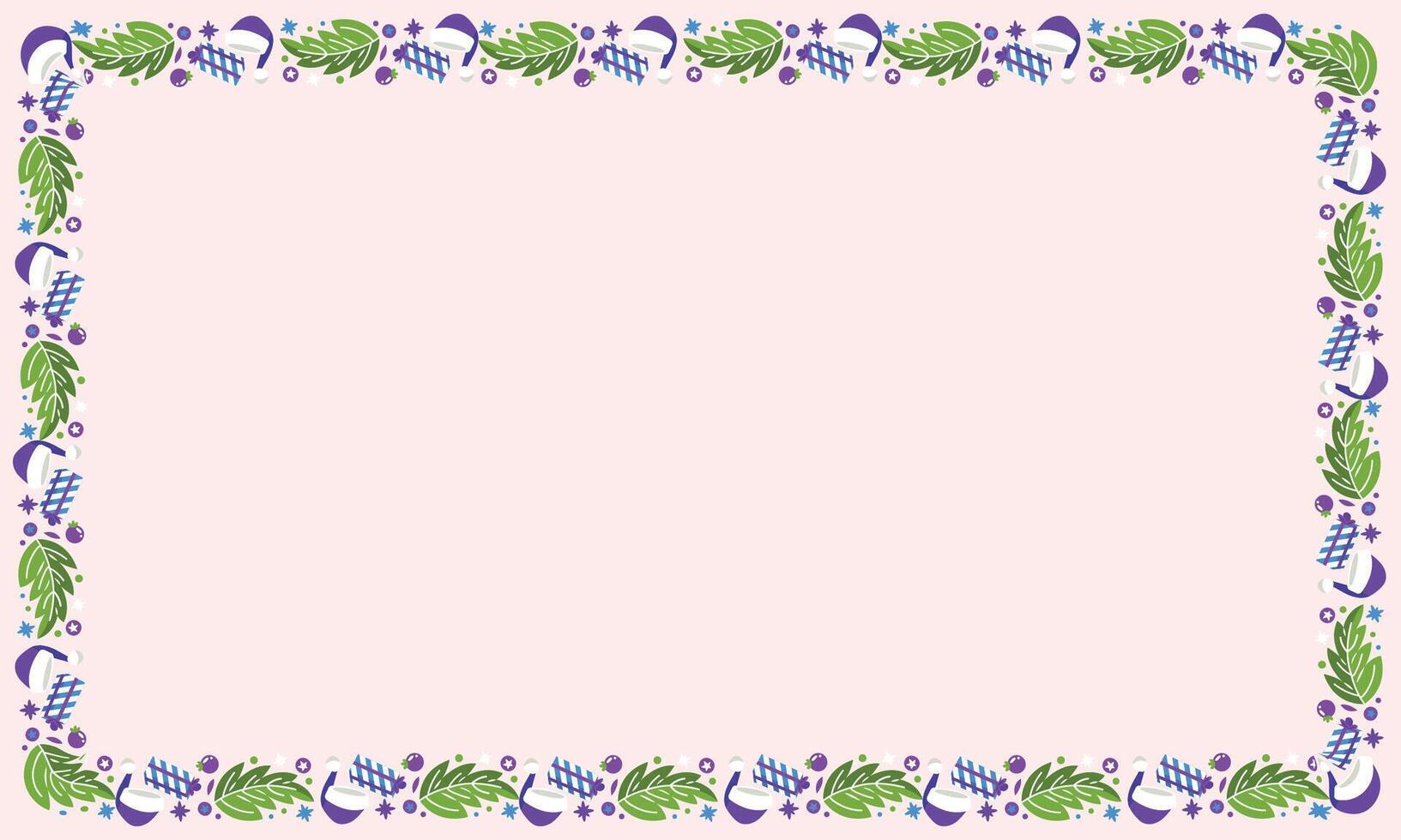 Frame template for christmas season celebration, christmas wreath concept vector