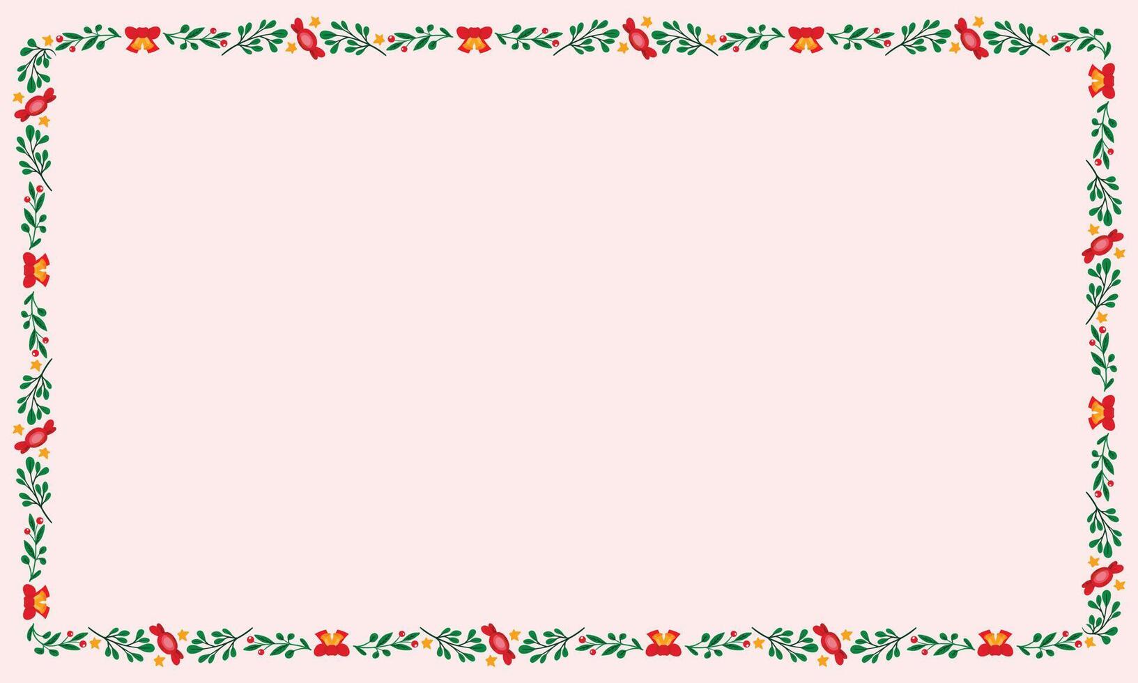 Frame template for christmas season celebration, christmas wreath concept vector