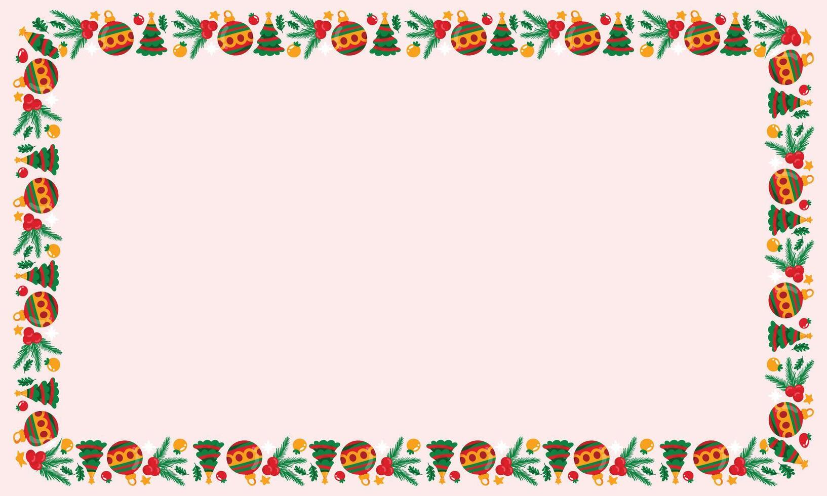 Frame template for christmas season celebration, christmas wreath concept vector