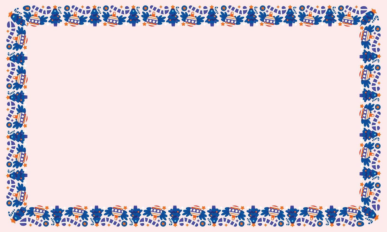 Frame template for christmas season celebration, christmas wreath concept vector