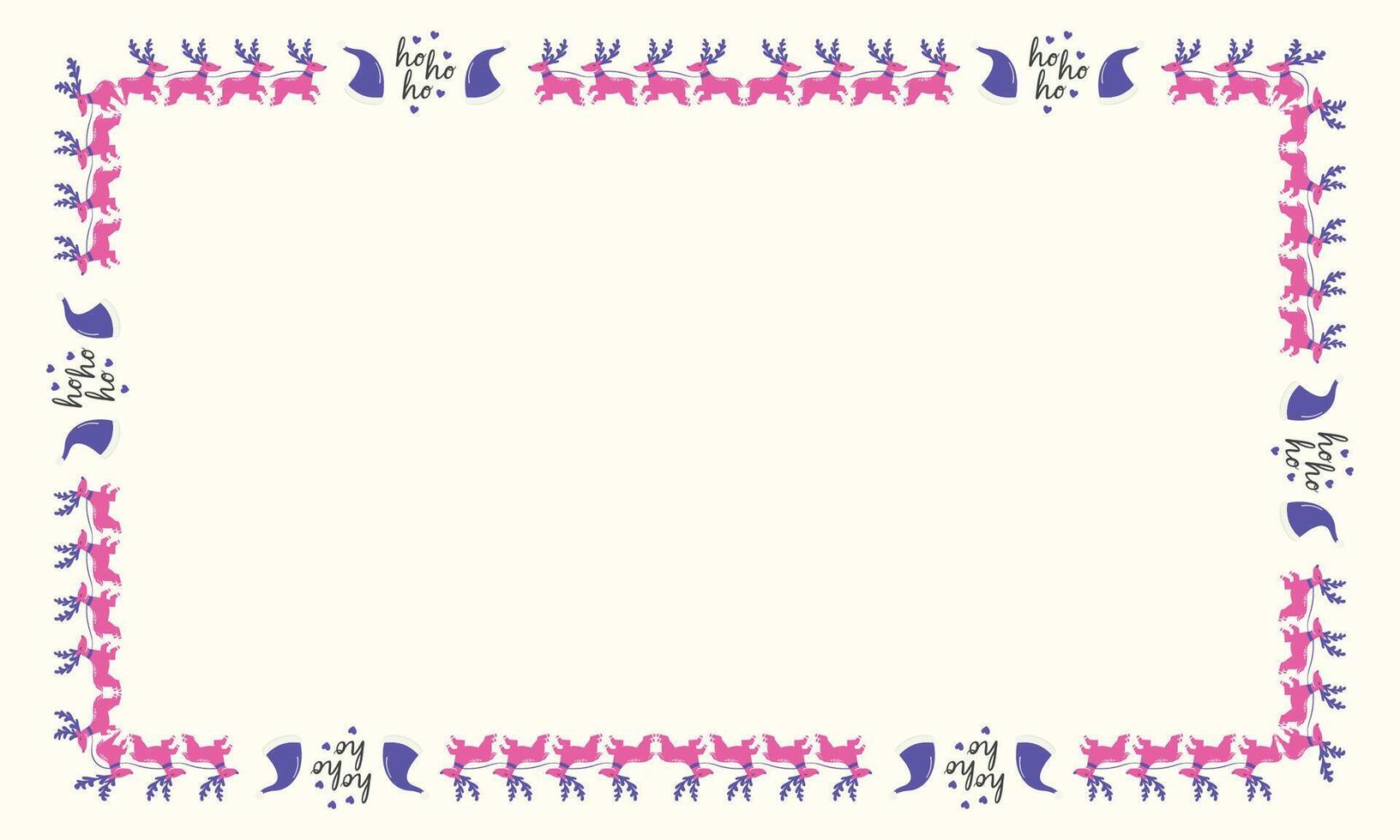 Frame template for christmas season celebration, christmas wreath concept vector