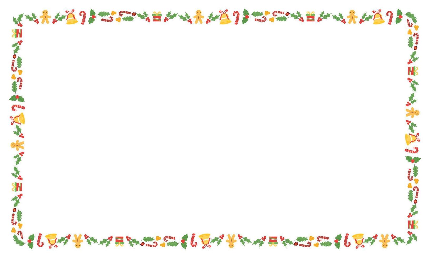 Frame template for christmas season celebration, christmas wreath concept vector