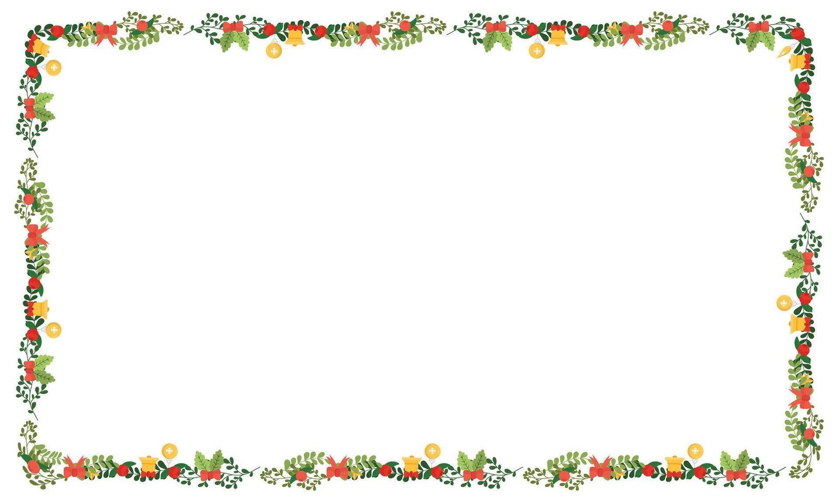 Frame template for christmas season celebration, christmas wreath concept vector