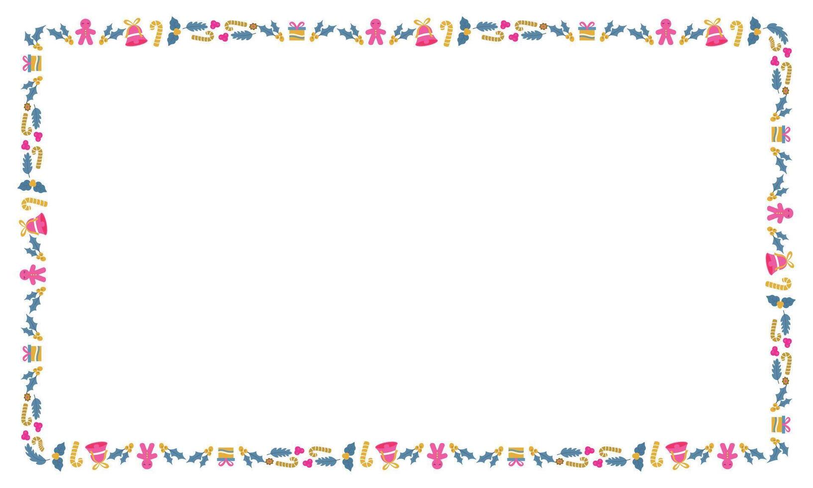 Frame template for christmas season celebration, christmas wreath concept vector