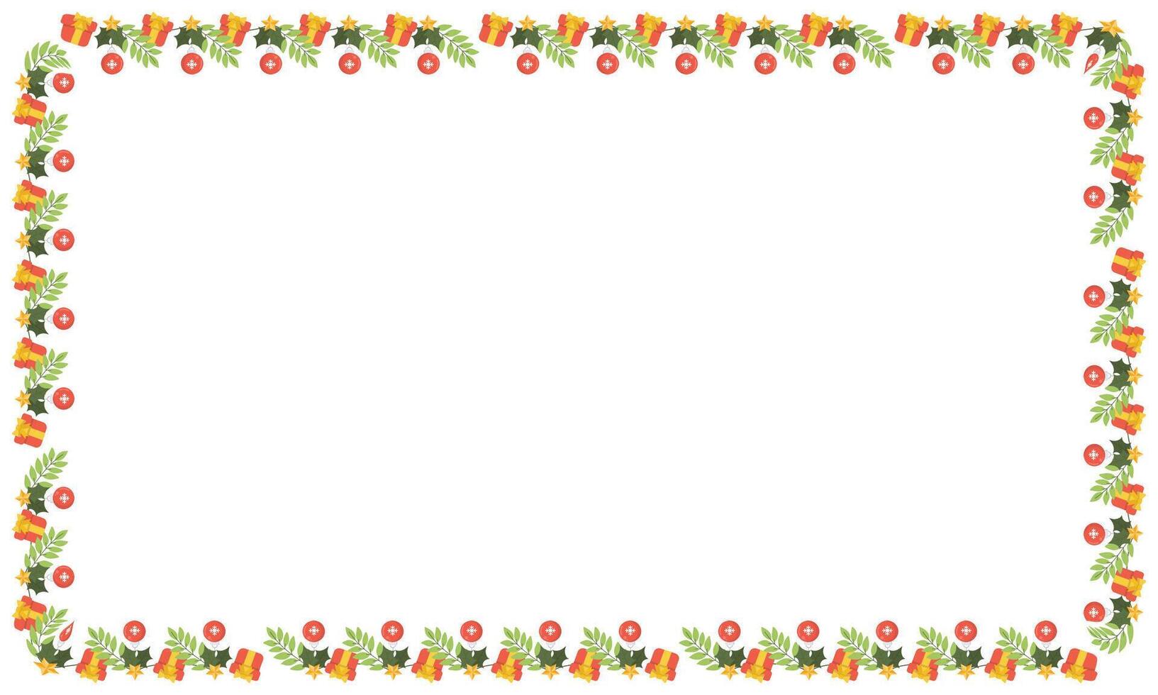 Frame template for christmas season celebration, christmas wreath concept vector