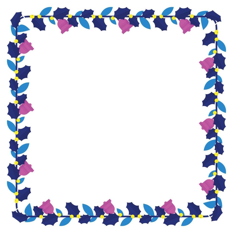 Frame template for christmas season celebration, christmas wreath concept vector