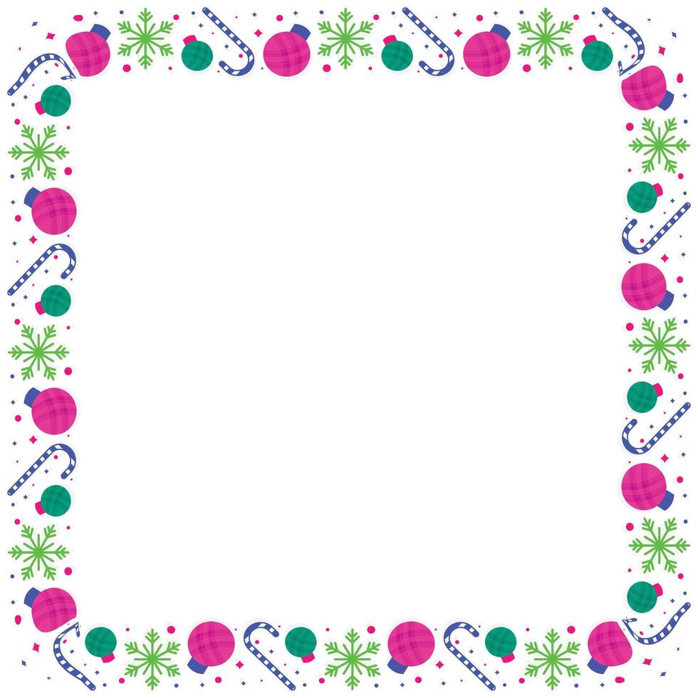 Frame template for christmas season celebration, christmas wreath concept vector