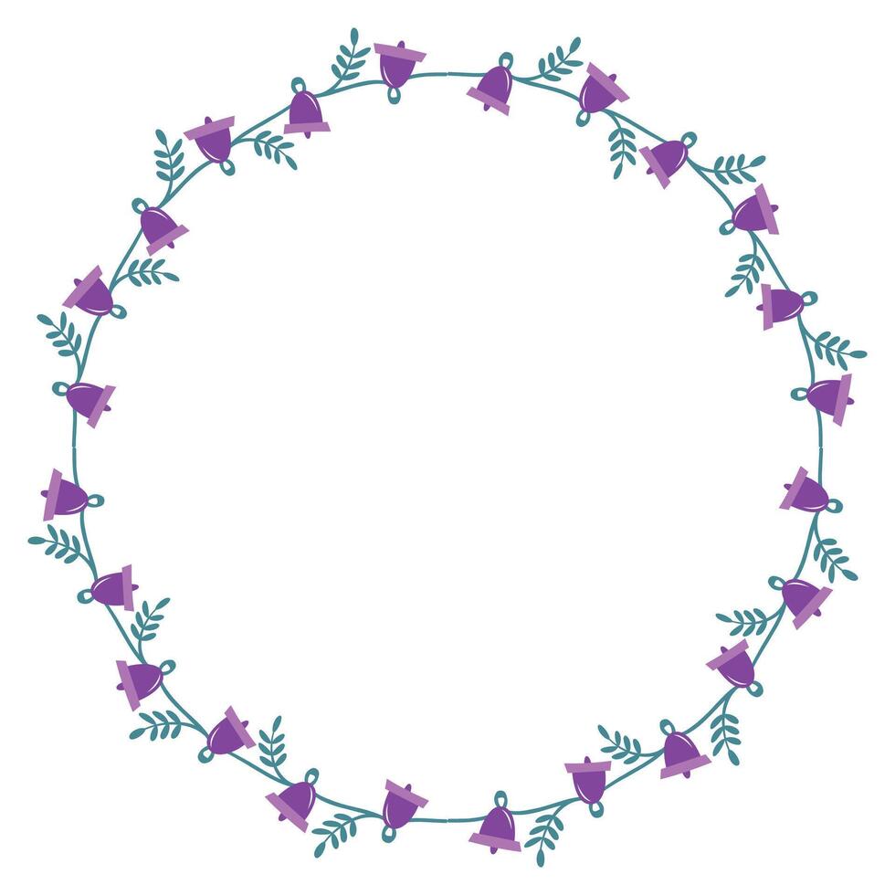 Frame template for christmas season celebration, christmas wreath concept vector