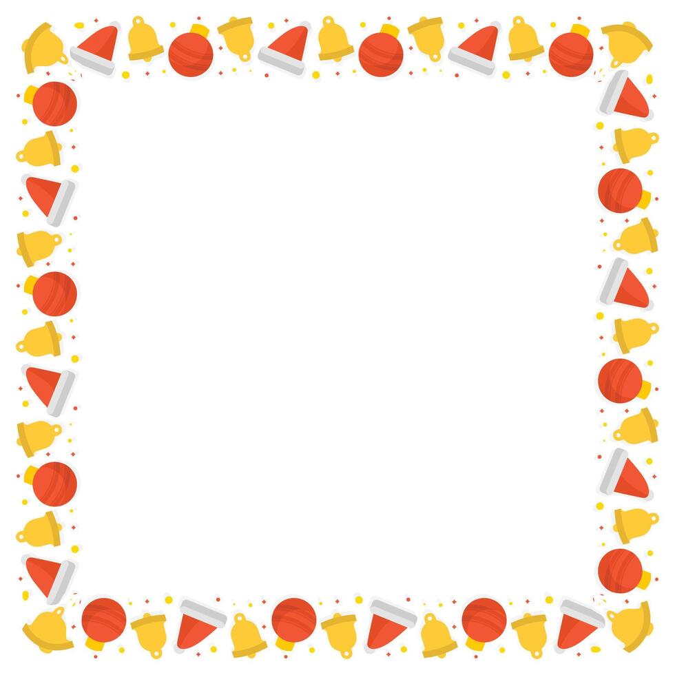 Frame template for christmas season celebration, christmas wreath concept vector